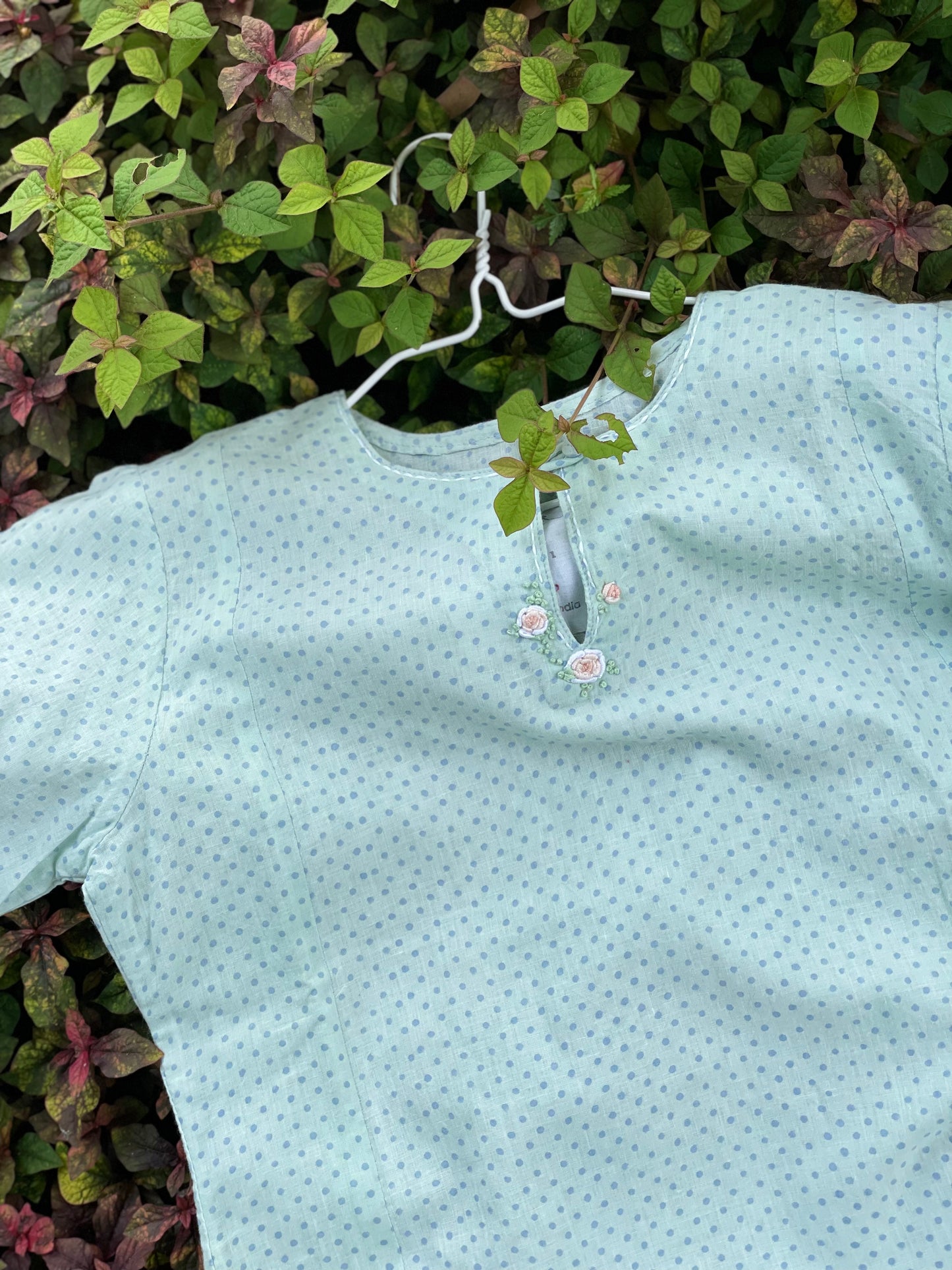 Mint Polka Kurta